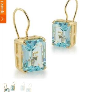 10.00 acts Naturalal blue Topaz 18k GP